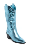 Billini Danilo Western Boot In Ice Blue Metallic