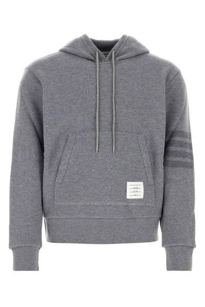 Thom Browne Man Grey Wool Sweatshirt In Gray
