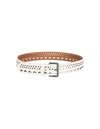Alaïa White Perforated Leather Belt In White