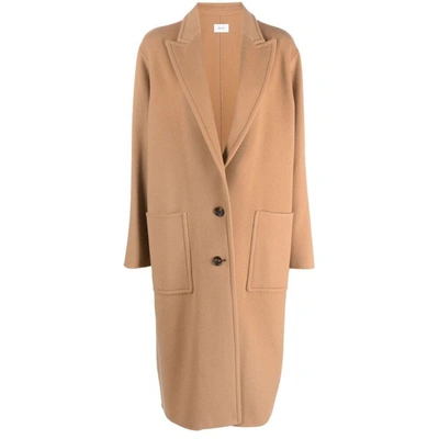 Bally Single-breast Wool-blend Coat In Brown