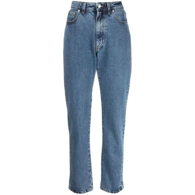 Bally Straight Cropped Jeans In Blue