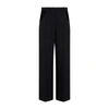 Mugler Cut-out Wide-leg Tailored Trousers In Black