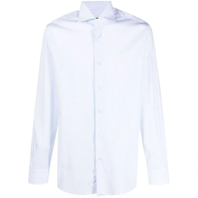 Barba Stripe-print Shirt In Blue/white