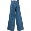 Bianca Saunders Wide-leg Denim Trousers In Blue