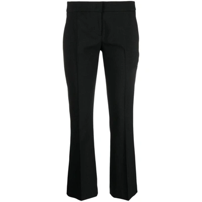 Blumarine Low-rise Cropped Trousers In Black