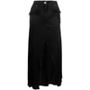 Blumarine Jeans-insert Distressed Full Skirt In Black