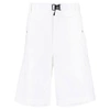 C.p. Company Logo-print Belted-waist Shorts In White