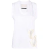 Calcaterra Cut-out-detail Cotton Vest In White