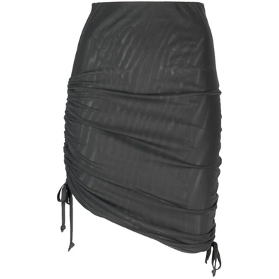 Cannari Concept Drawstring Low-rise Skirt In Grey
