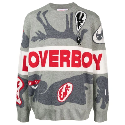 Charles Jeffrey Loverboy Loverboy Logo Sweater In Grey