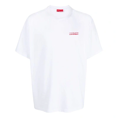 Charles Jeffrey Loverboy Logo Cotton T-shirt In Bianco