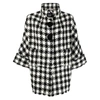 Charlott Check-pattern Crop-sleeve Jacket In Black