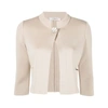 Charlott Single-button Three Quarter Sleeves Cardigan In Neutrals