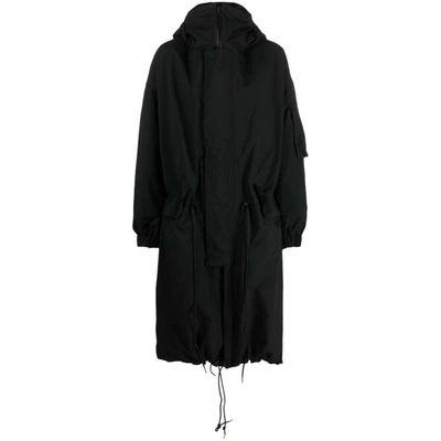 Y-3 Hooded Padded Coat In Black