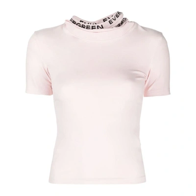 Y/project Cut-out Organic-cotton T-shirt In Pink