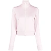 Courrèges Zip-up Cropped Jacket In Pink