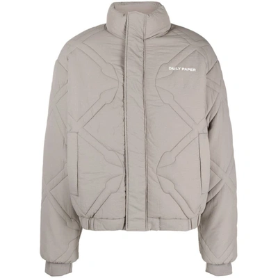 Daily Paper Men's Nation Of Poets Runako Puffer Jacket In Grey