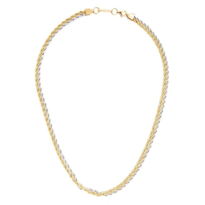 Darkai Layered Twist-chain Necklace In Gold/silver