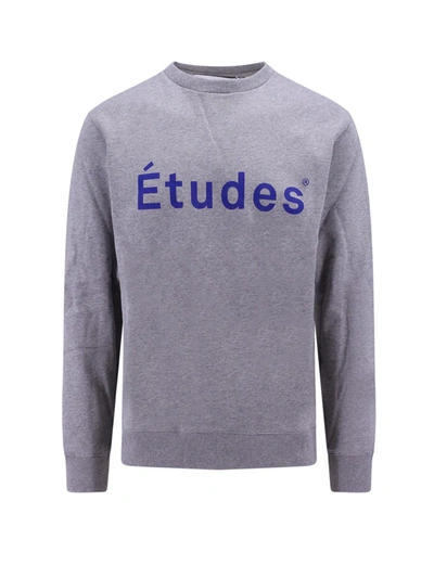 Etudes Studio Logo印花圆领卫衣 In Grey