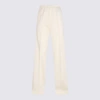 PALM ANGELS PALM ANGELS OFF-WHITE COTTON BLEND TRACK PANTS