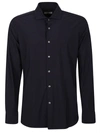 Sonrisa Long Sleeve Stretch Cotton Shirt In Black