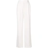 Tom Ford Pleat-detail Straight-leg Trousers In White