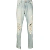 United Rivers Embroidered Ripped Skinny Jeans In Blue