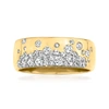 Ross-simons Diamond Scatter Ring In 18kt Gold Over Sterling In White