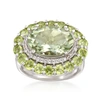 Ross-simons Prasiolite And Peridot Ring With White Topaz In Sterling Silver In Green