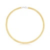 Ross-simons Italian 6mm Reversible Omega Necklace In Sterling Silver And 18kt Gold Over Sterling In Multi