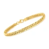 Ross-simons Italian 14kt Yellow Gold Cuban-link Bracelet In Multi