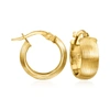 Ross-simons Italian 14kt Yellow Gold Huggie Hoop Earrings In Yellow