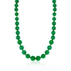 Ross-simons 7-14mm Jade Graduated Bead Necklace With 14kt Yellow Gold In Multi