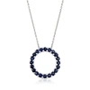 Ross-simons Sapphire Circle Of Eternity Necklace In Sterling Silver In Multi