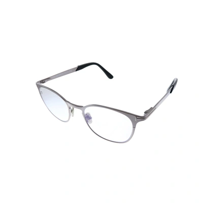 Tom Ford Unisex Oval 52mm Optical Frames In Silver