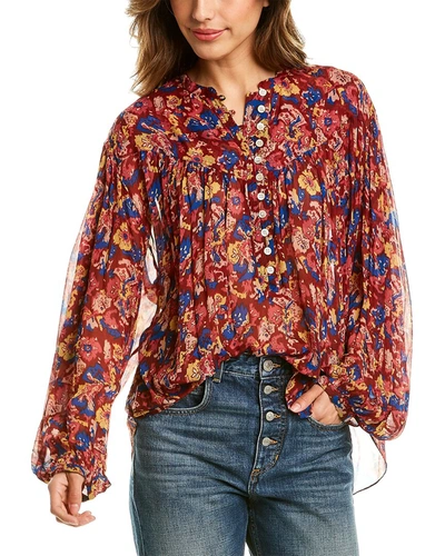 Isabel Marant Etoile Kiledia Blouse In Red