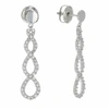 Vir Jewels 1/2 Cttw Diamond Infinity Earrings Dangle Drop 10k White Gold 1.20 Inch In White