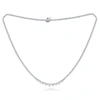 DIANA M. 14K WHITE GOLD 6.50CTS. DIAMOND GRADUATED TENNIS NECKLACE