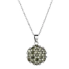A & M SILVER TONE OLIVE FLOWER CLUSTER PENDANT NECKLACE