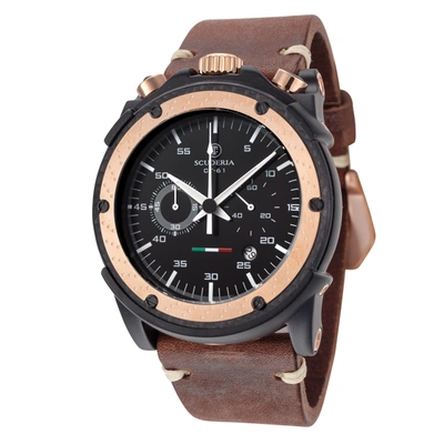 Ct Scuderia Men's Racer 44mm Quartz Watch In Brown