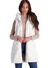 Via Spiga Womens Faux Fur Puffer Outerwear Vest In Multi