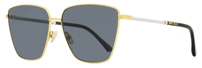 Jimmy Choo Women's Square Sunglasses Lavi 2m2ir Gold/black 60mm In Multi