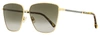 JIMMY CHOO WOMEN'S SQUARE SUNGLASSES LAVI 06JHA GOLD/HAVANA 60MM