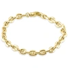 Pompeii3 Men's Marine 14k Gold (26gram) Or Platinum (48gram) 6.5mm Link Bracelet 8.5" In Silver
