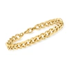 Ross-simons Italian 18kt Yellow Gold Curb-link Bracelet In Multi