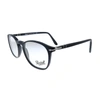 Persol Po 3007v 95 52mm Unisex Square Eyeglasses 52mm In Black