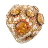 Roberto Coin 18k Yellow Gold Orange Citrine And Topaz And Diamond Cocktail Ring In Gold