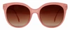 Suzy Levian Women's Pink Oversize Lens Rose Gold Accent Sunglasses In Pink