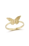 Ember Fine Jewelry 14k Gold Butterfly Ring In Multi