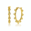 Rachel Glauber 14k Gold Plated Cubic Zirconia Hoop Earrings In Gold